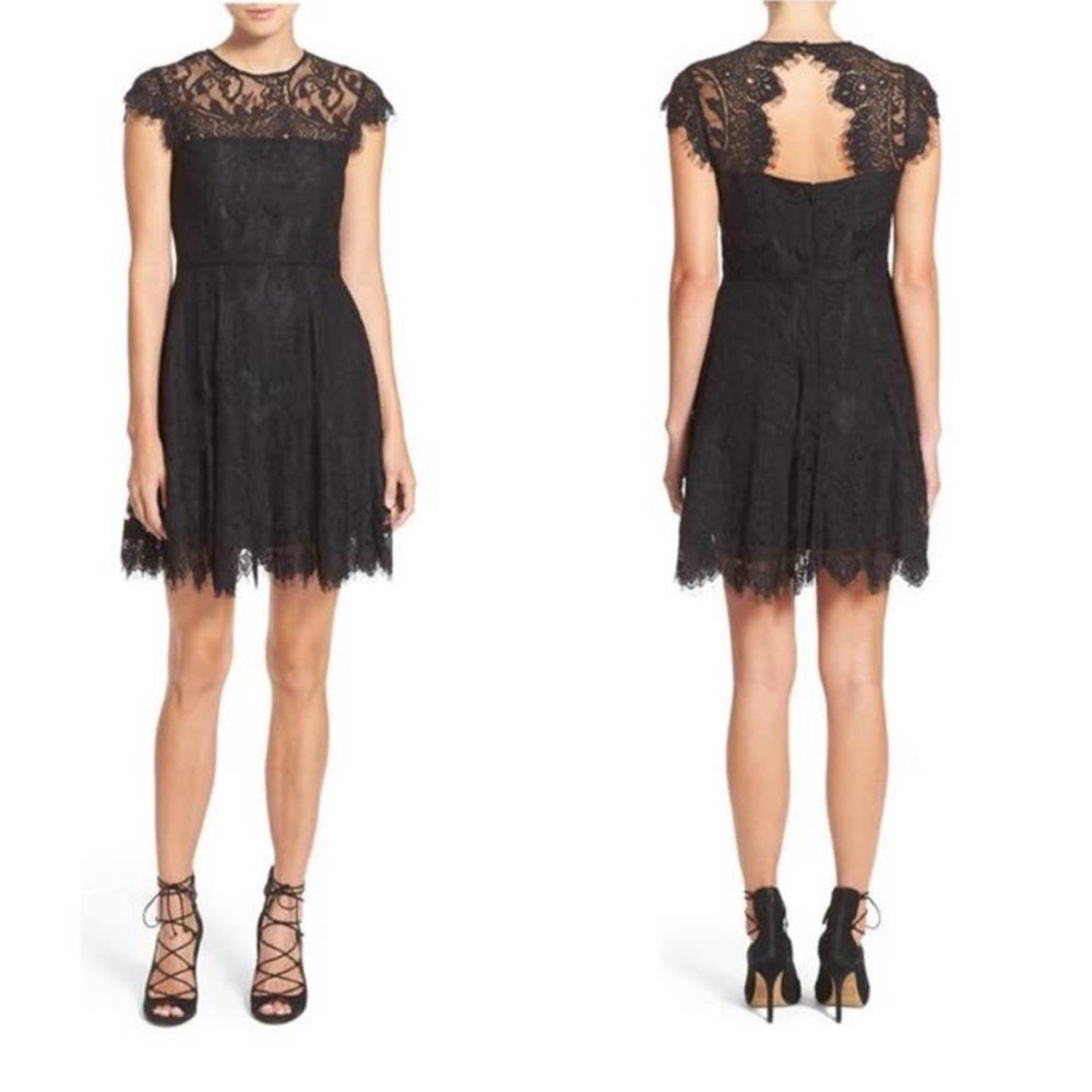 Bb Dakota black lace dress